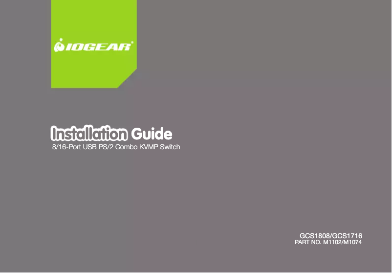 Image de la première page du manuel de l'appareil GCS1808