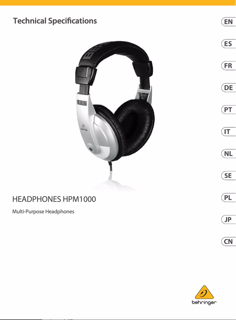 Image de la première page du manuel de l'appareil HPM1000