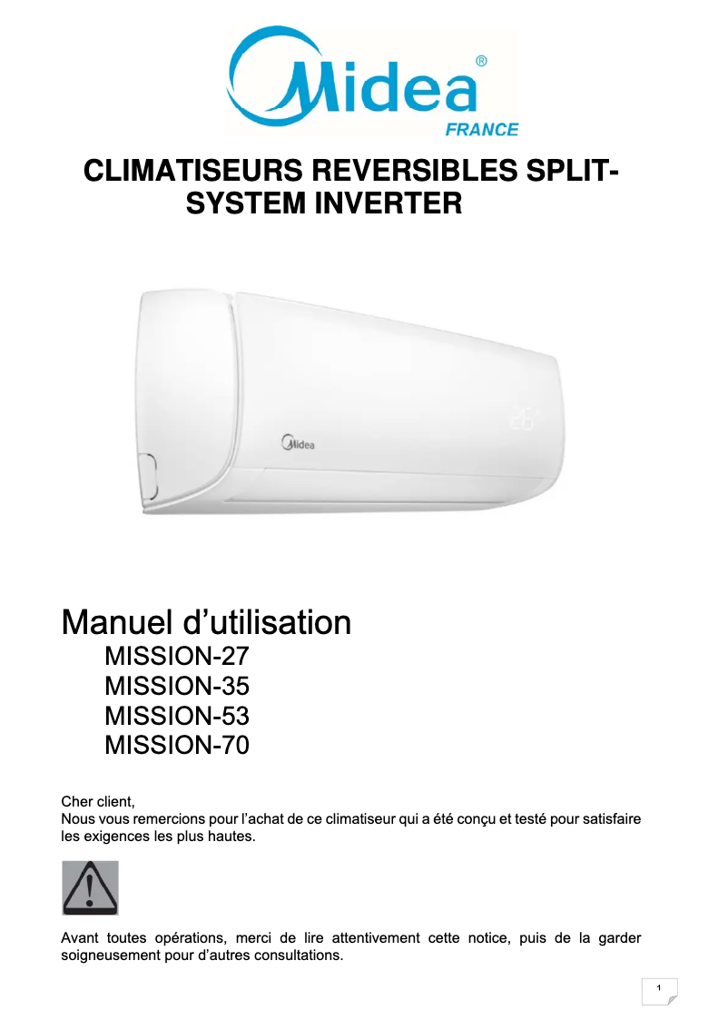 Imagen de la primera página del manual del dispositivo Mission-27