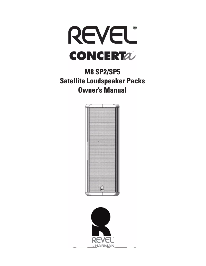 Page n°1 - Manuel utilisateur Revel Concerta M8 SP5
