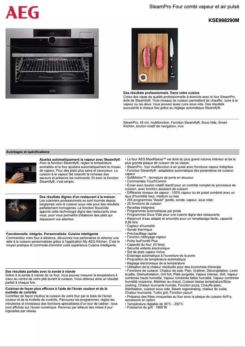 Image de la première page du manuel de l'appareil KSE998290M