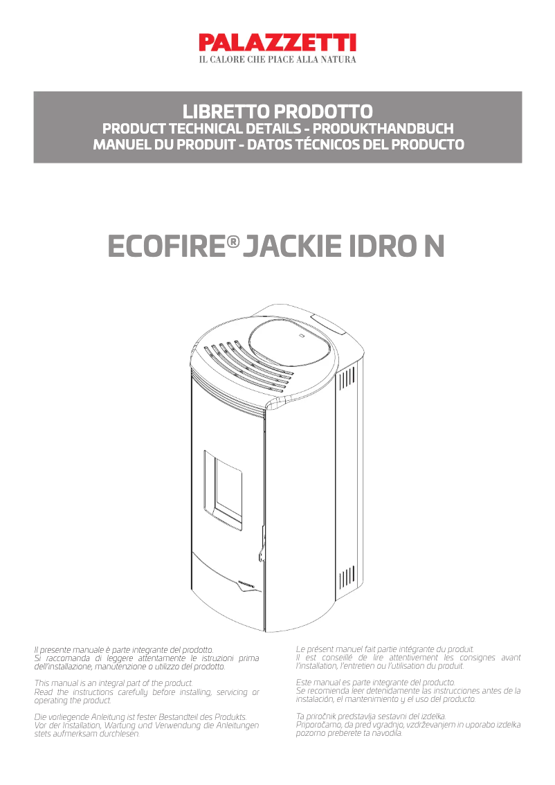 Page n°1 - Manuel utilisateur Palazzetti JACKIE IDRO 14N
