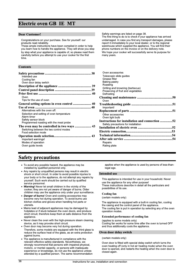 Page 1 de la notice Manuel utilisateur Gorenje B 9010 E