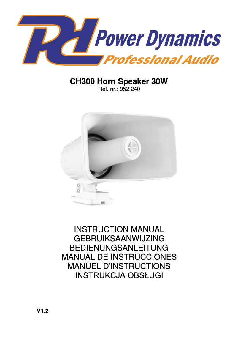 Page 1 de la notice Manuel utilisateur Power Dynamics CH300