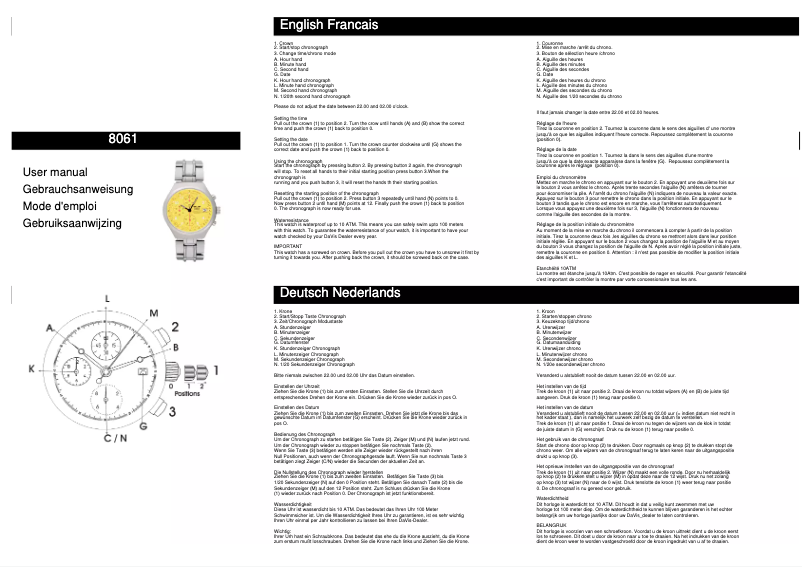 Page 1 de la notice Manuel utilisateur Davis 0733