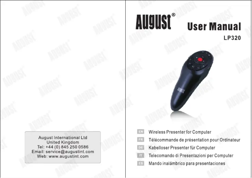 Image de la première page du manuel de l'appareil LP320