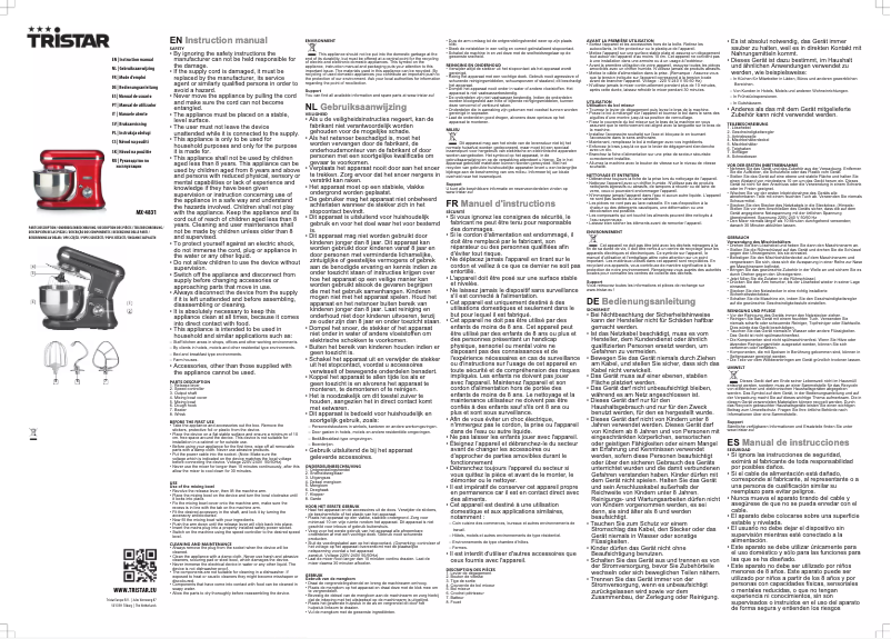 Image de la première page du manuel de l'appareil MX-4817