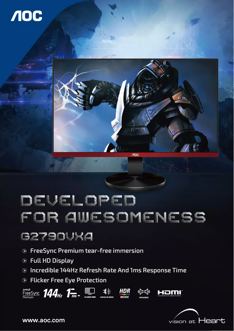 Page 1 de la notice Brochure AOC G2790VXA