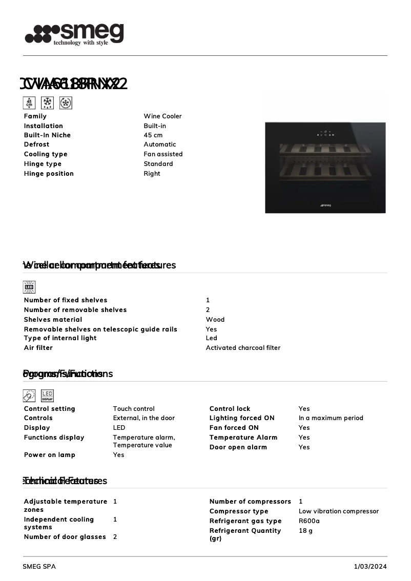 Image de la première page du manuel de l'appareil CVIA618RNX2