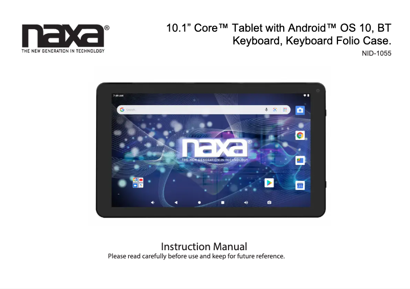 Page 1 de la notice Manuel utilisateur Naxa NID-1055