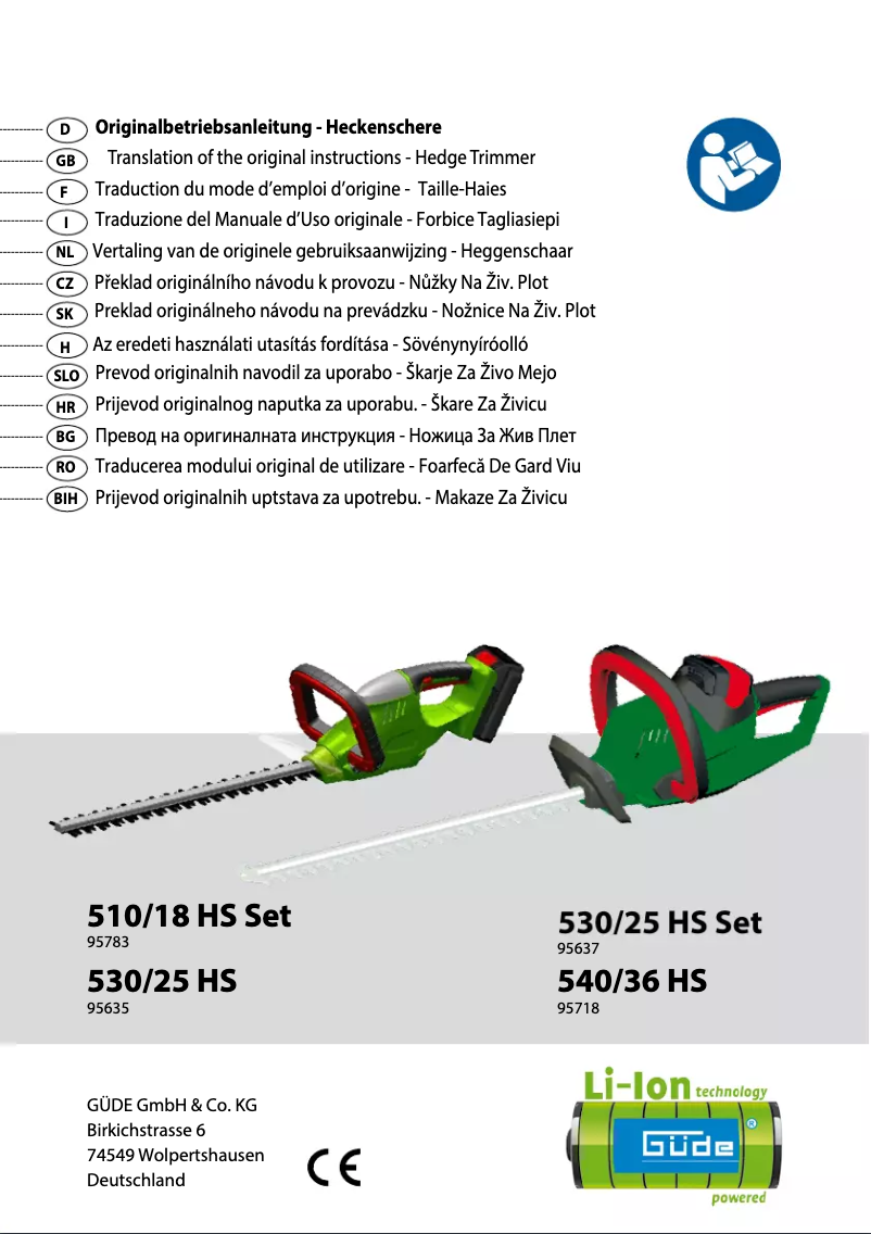 Image de la première page du manuel de l'appareil HS 530/25