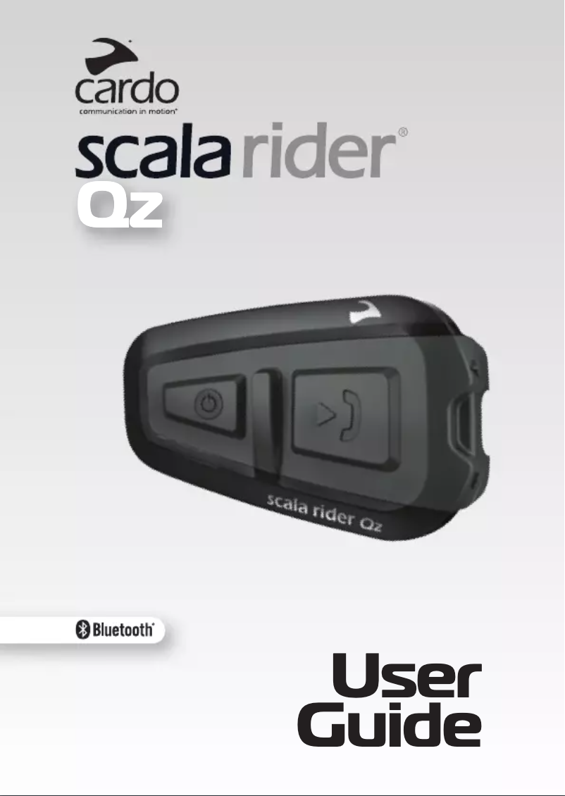 Image de la première page du manuel de l'appareil Scala Rider Qz