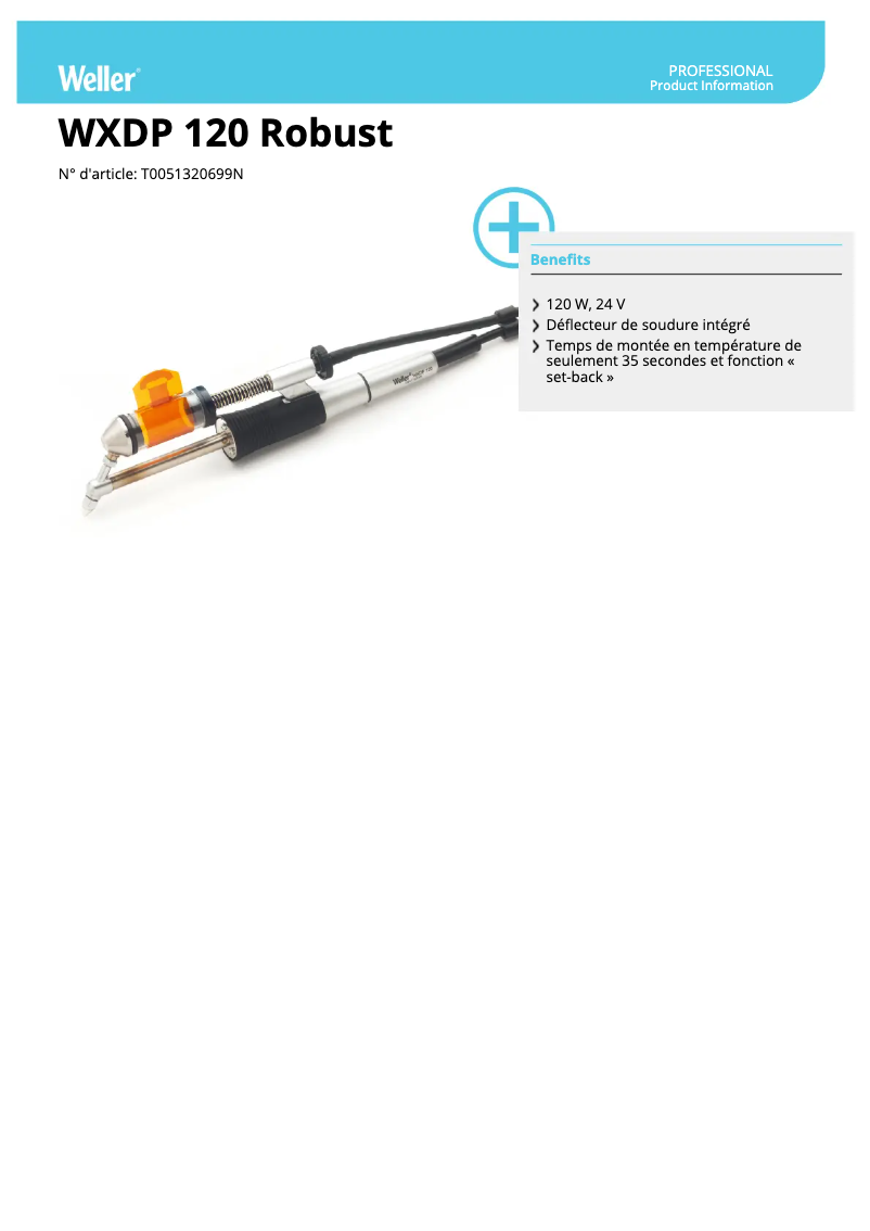 Image de la première page du manuel de l'appareil WXDP 120 Robust