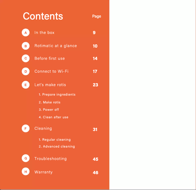 Page 1 de la notice Manuel utilisateur Rotimatic Roti/Chapati Maker Machine