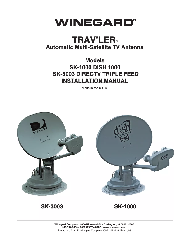 Página 1 del manual Manual de usuario Winegard SK-3003