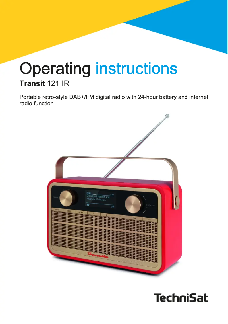 Page n°1 - Manuel utilisateur TechniSat Transit 121 IR