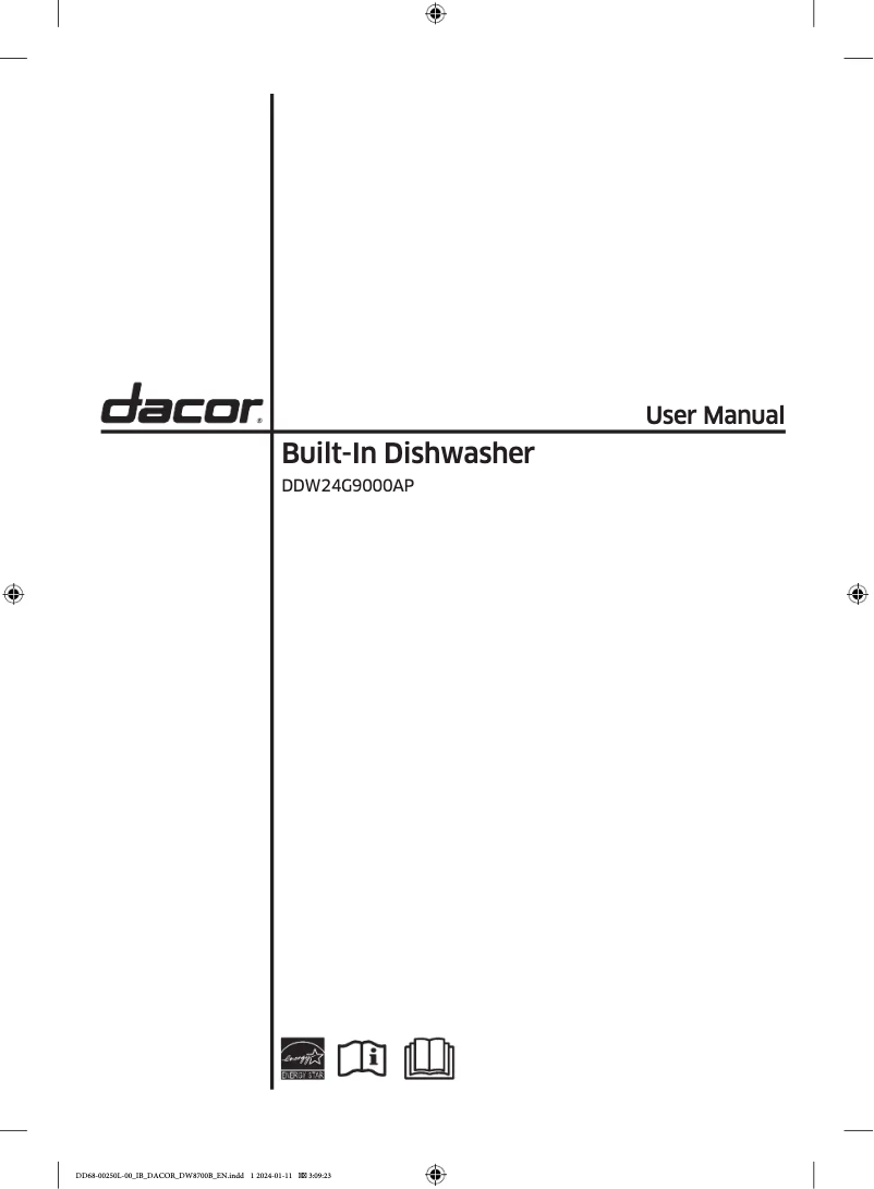 Page n°1 - Manuel utilisateur Dacor DDW24G9000AP