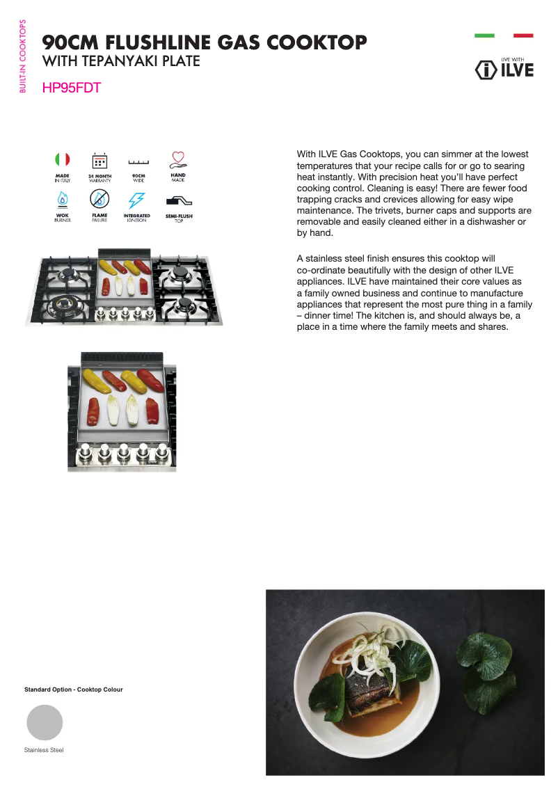 Page n°1 - Fiche technique Ilve HP95FDT