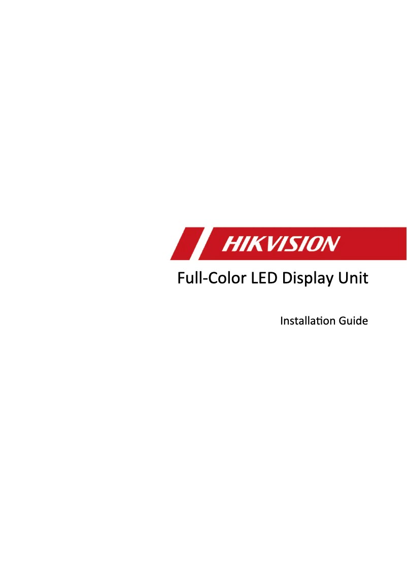 Page n°1 - Guide d'installation Hikvision DS-D4418FI-CKF