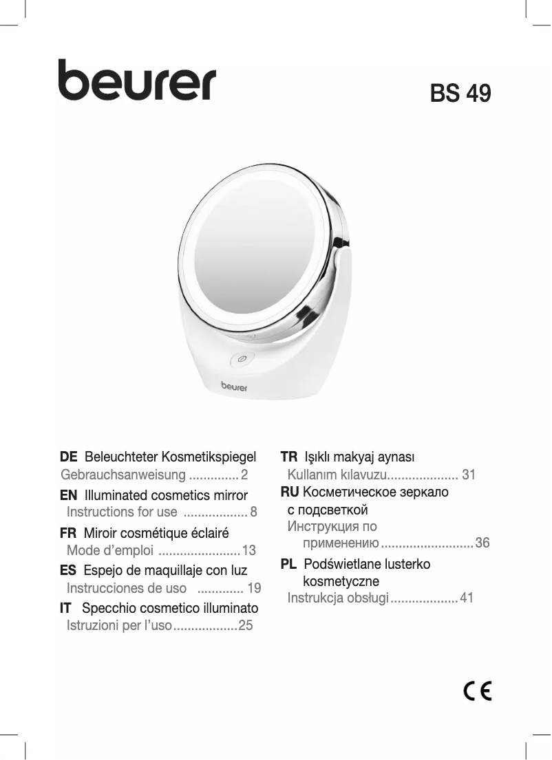 Página 1 del manual Manual de usuario Beurer BS 49