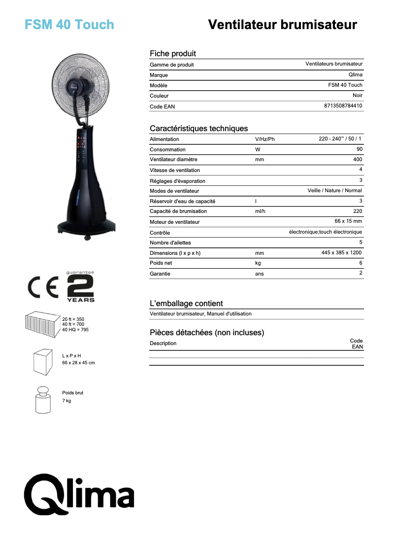 Image de la première page du manuel de l'appareil FSM4 0 Touch