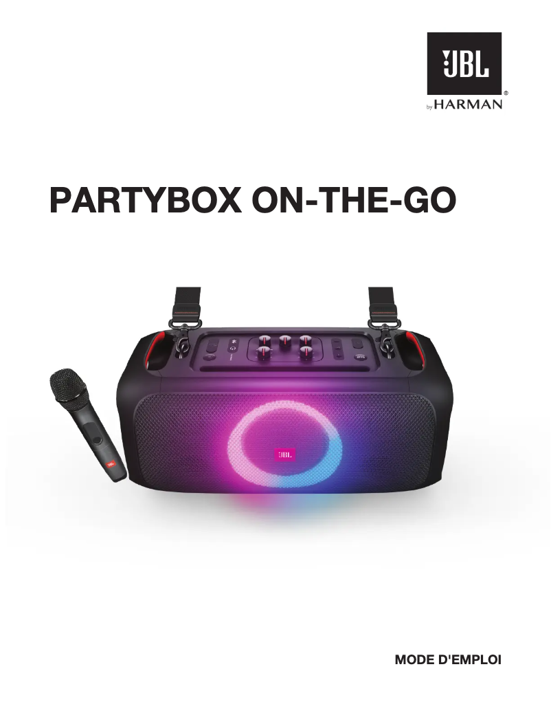Page 1 de la notice Manuel utilisateur JBL PartyBox On-The-Go