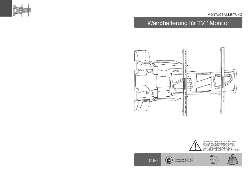 Image de la première page du manuel de l'appareil S1844