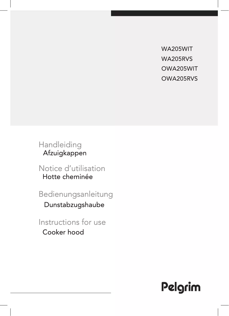 Página 1 del manual Manual de usuario Pelgrim OWA205WIT