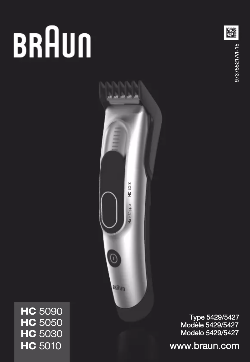 Page n°1 - Manuel utilisateur Braun Series 5 HC5050