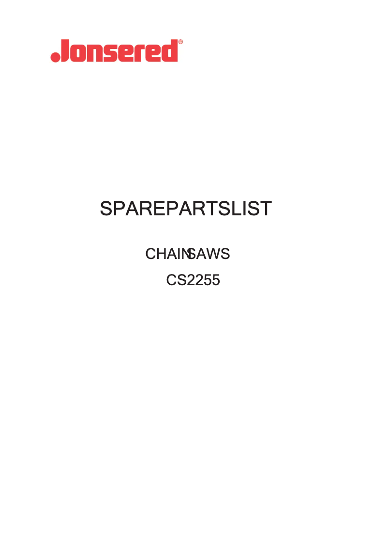 Page 1 de la notice Manuel utilisateur Jonsered CS 2255