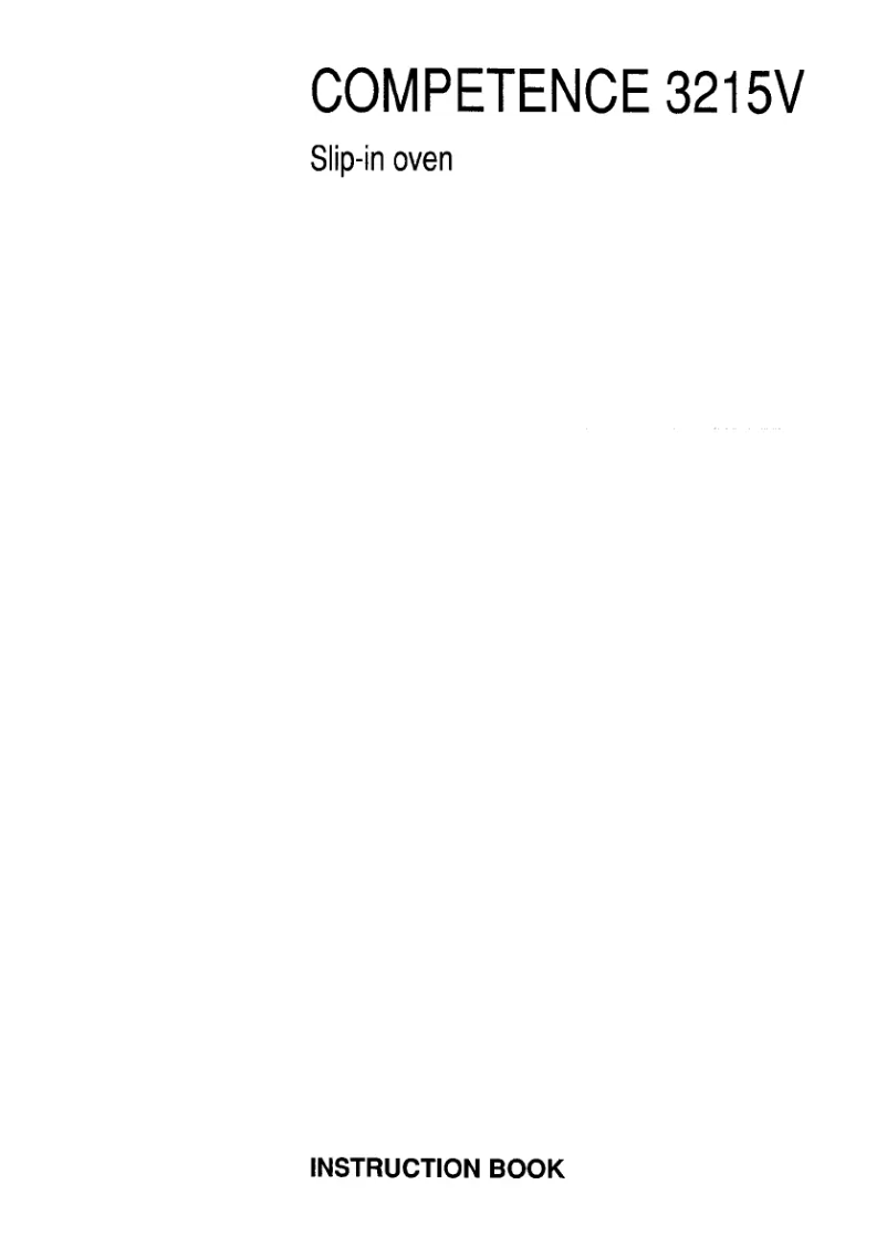 Page n°1 - Manuel utilisateur AEG Competence 3215 V