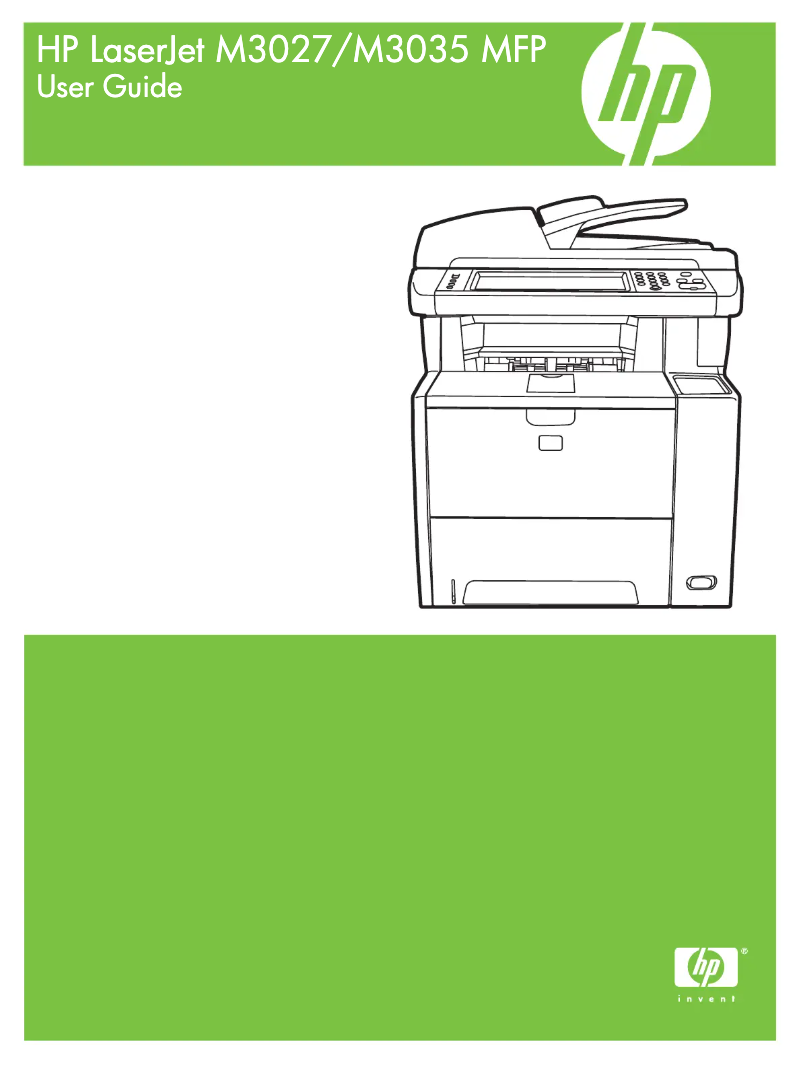 Page n°1 - Manuel utilisateur HP LaserJet M3027x