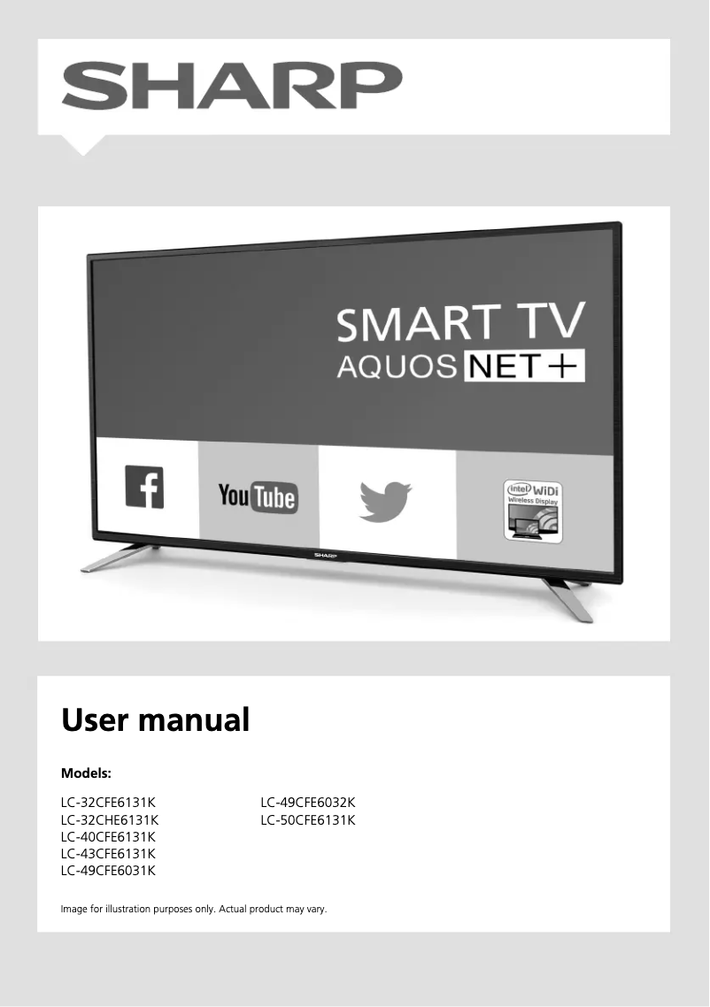 Page 1 de la notice Manuel utilisateur Sharp LC-40CFE6131K
