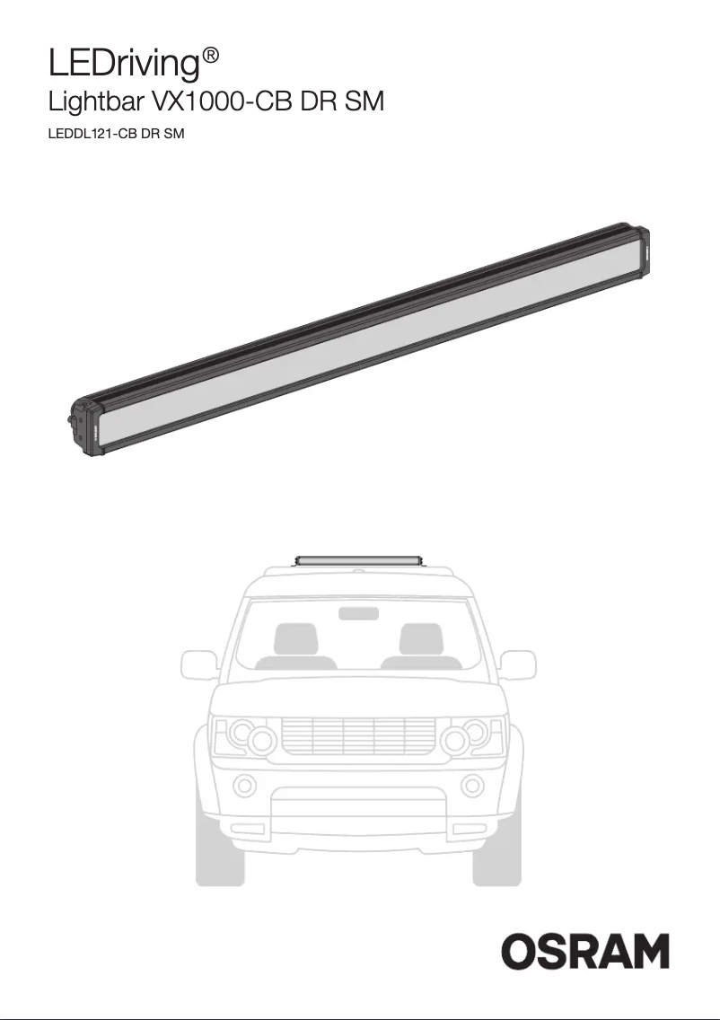 Page n°1 - Instructions / montage Osram VX1000-CB DR SM