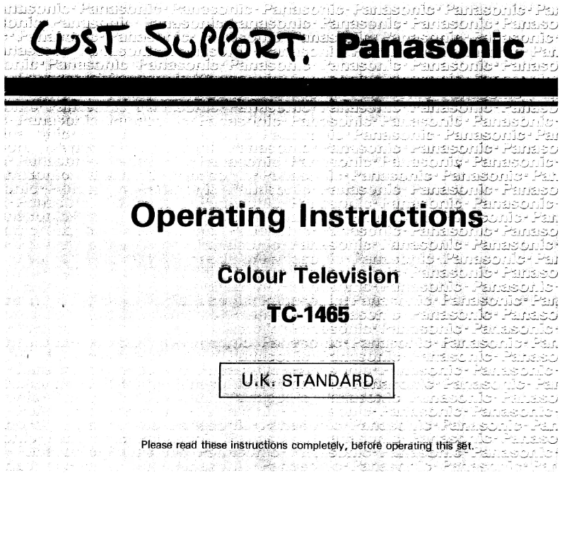 Página 1 del manual Manual de usuario Panasonic TC-1465