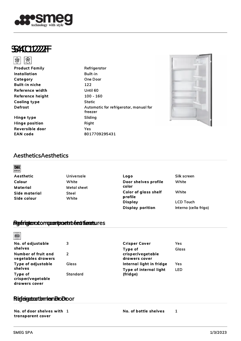 Image de la première page du manuel de l'appareil S4C122F