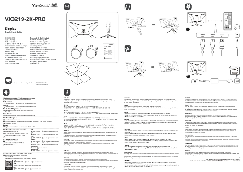 Page 1 of the manual Quick Start Guide Viewsonic VX3219-2K-PRO