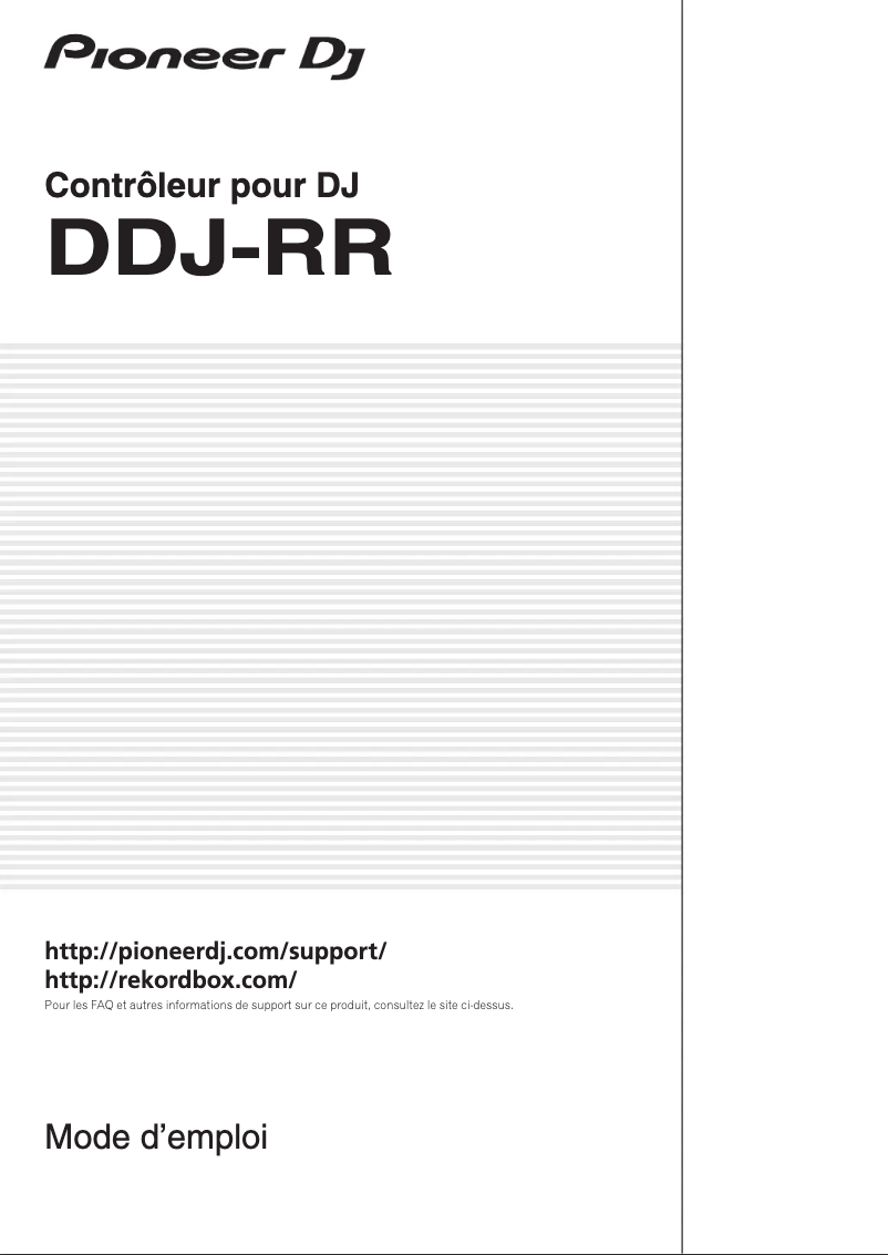 Image de la première page du manuel de l'appareil DDJ-RR