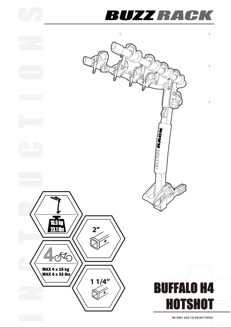Page 1 de la notice Manuel utilisateur Buzz Rack Buffalo H4