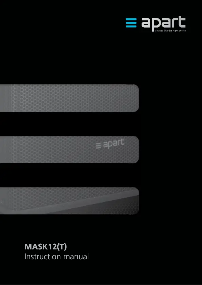Página 1 del manual Manual de usuario APart MASK12T-W