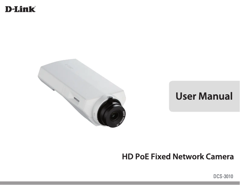 Page 1 de la notice Manuel utilisateur D-Link DCS-3010