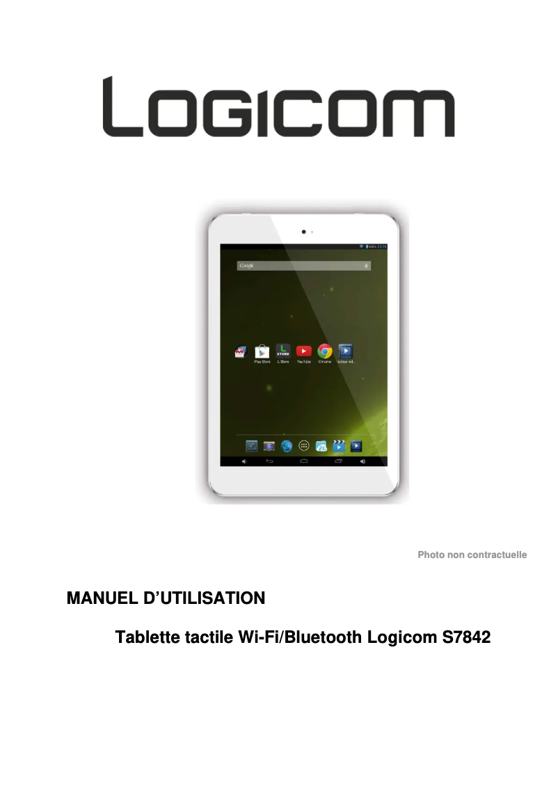 Page n°1 - Manuel utilisateur Logicom S7842