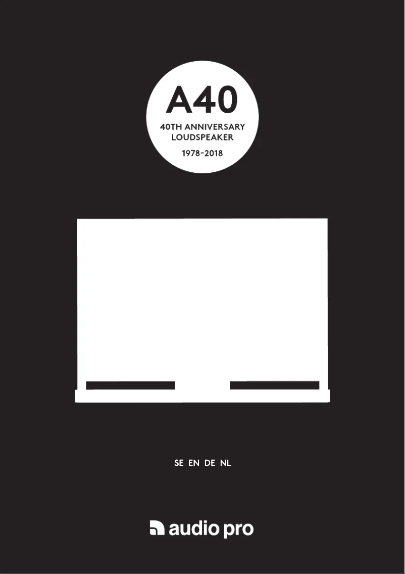 Image de la première page du manuel de l'appareil A40