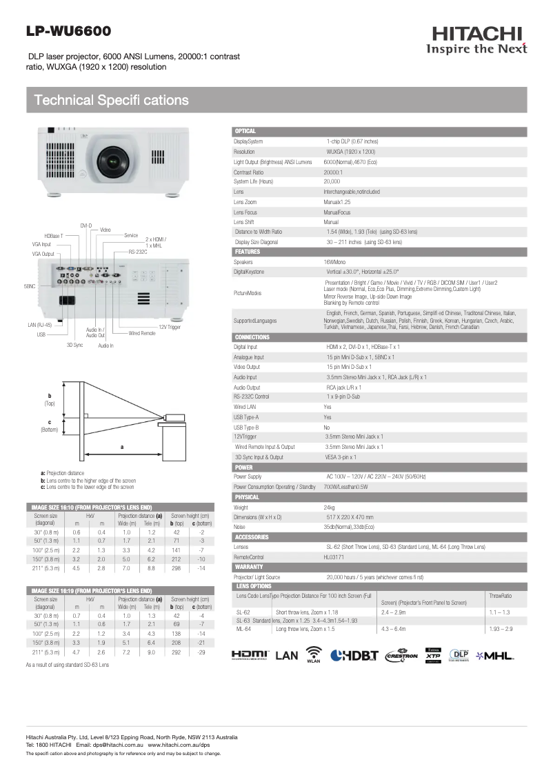 Image de la première page du manuel de l'appareil LP-WU6600