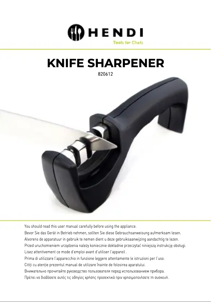 Page n°1 - Manuel utilisateur Hendi 820612