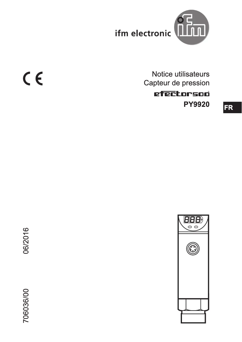 Page n°1 - Manuel utilisateur IFM PY9920