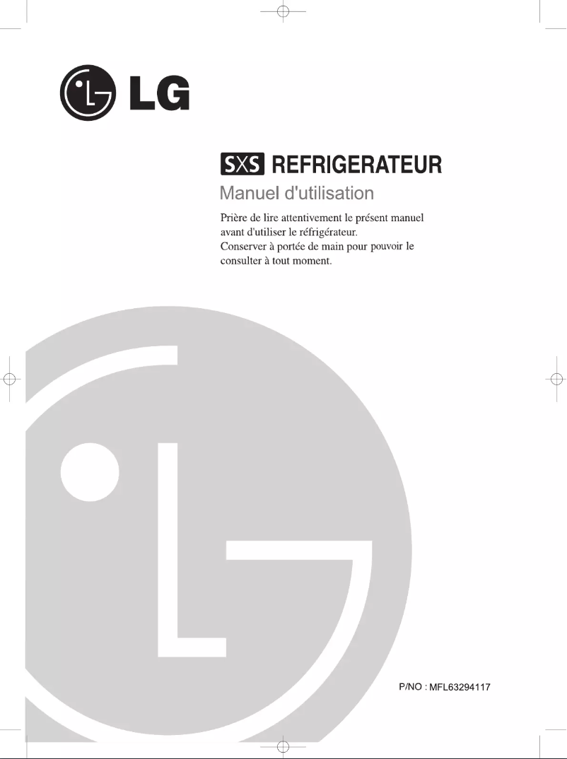 Page 1 de la notice Manuel utilisateur LG GR-L207BLQ