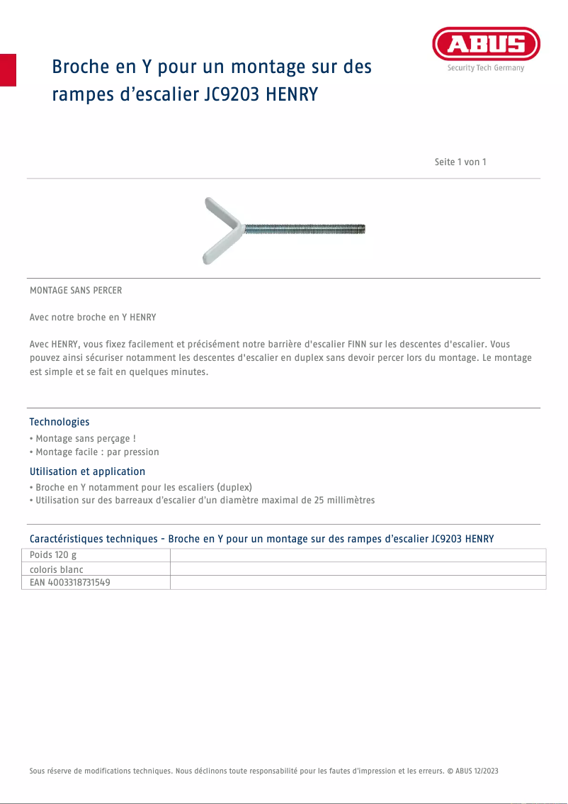 Image de la première page du manuel de l'appareil JC9203