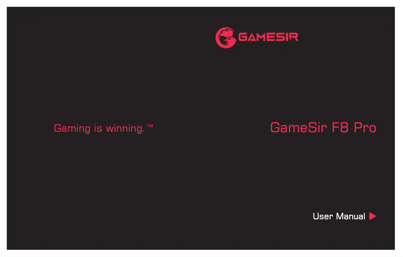 Page 1 de la notice Manuel utilisateur Gamesir F8 Pro