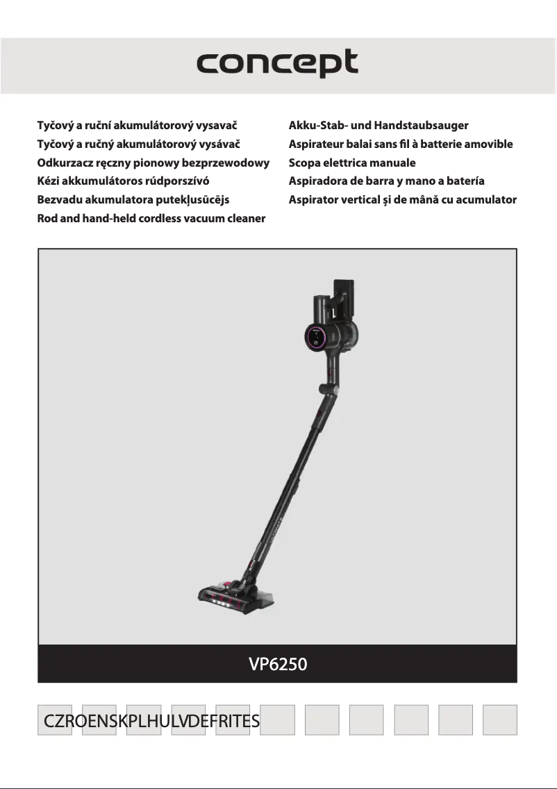 Page n°1 - Manuel utilisateur Concept VP6250